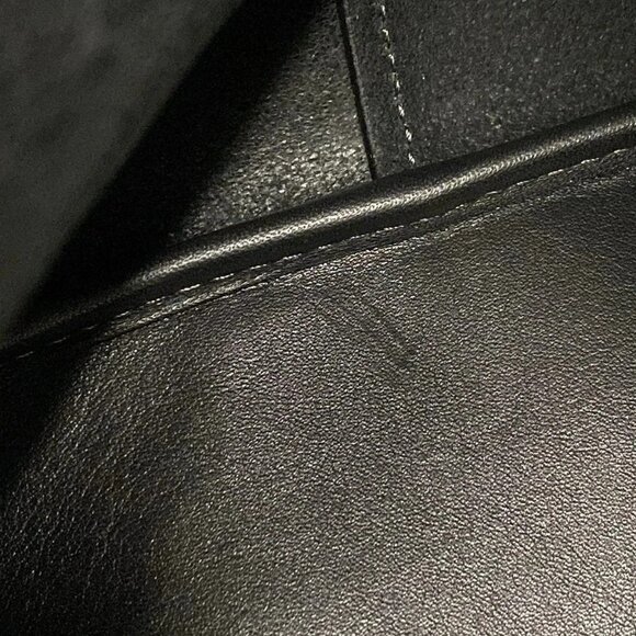 Auth COACH - CAM00 Black Leather Tote Bag - Picture 14 of 15